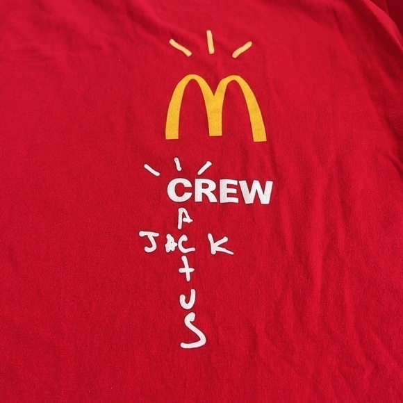 Travis Scott Cactus Jack Authentic Original McDonald’s Crew Shirt Size XL - Picture 4 of 7